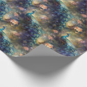 Peacock Floral Geschenkpapier (Ecke)