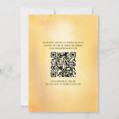 Peacock Floral Indian Hindu Wedding QR Code Einladung (Rückseite)