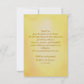 Peacock Floral Indian Wedding Danke Card (Rückseite)