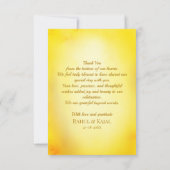 Peacock Floral Indian Wedding Danke Card (Rückseite)