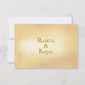 Peacock Floral Indian Wedding RSVP Card (Rückseite)