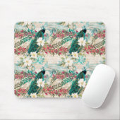 Peacock Floral Mousepad (Mit Mouse)