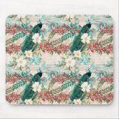 Peacock Floral Mousepad (Vorne)