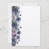 Peacock Floral Thema Save the Date Einladung (Rückseite)