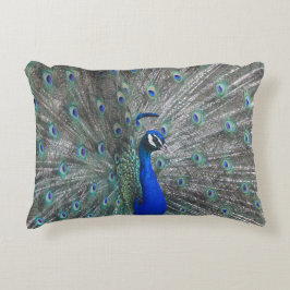 PEACOCK FOTO ACCENT PILLOW DEKOKISSEN