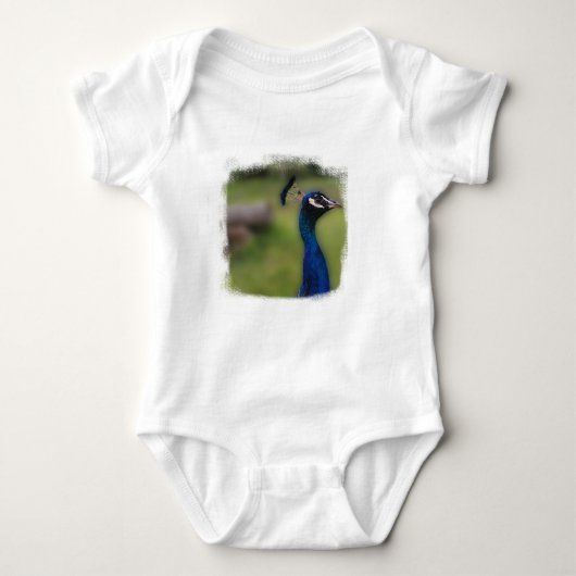 Peacock Foto Baby Jersey Bodysuit Baby Strampler (Vorderseite)