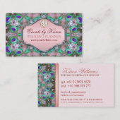 Peacock Fraktale Hochzeitsplaner Business Cards Visitenkarte (Vorne/Hinten)