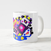 Peacock fun cool  Jumbo-Tasse (Vorderseite Rechts)