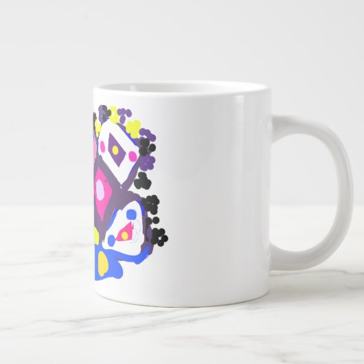 Peacock fun cool  Jumbo-Tasse (Rechts)
