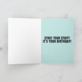 PEACOCK FUNNY BIRTHDAY GREETING CARD KARTE (Innenseite)