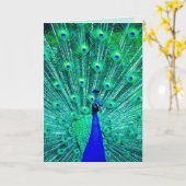 PEACOCK FUNNY BIRTHDAY GREETING CARD KARTE (Gelbe Blume)