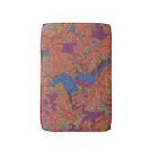 Peacock Garden in Cobalt Blue Purple Terracotta Badematte (Vorderseite Vertikal)