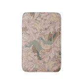Peacock Garden in Sage Peach Blush Beige Badematte (Vorderseite Vertikal)