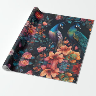 Peacock Garden Wallpaper Art Geschenkpapier