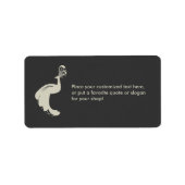 PEACOCK GEBLÜHT in TAN/GRAUEN REKTANGULAR ETIKETT Adressaufkleber (Vorne)