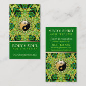 Peacock Geometry YinYang NewAge Business Cards Visitenkarte (Vorne/Hinten)