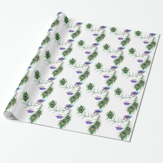 Peacock Geschenkpapier (Ungerollt)