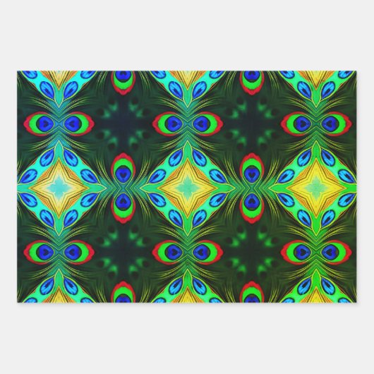Peacock Geschenkpapier Set (Vorderseite 2)