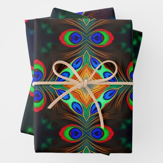 Peacock Geschenkpapier Set (Beispiel)