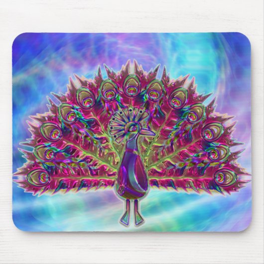 Peacock Glas 2A & 2B Optionen Mousepad (Vorne)