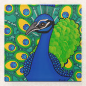 Peacock Glass Untersetzer (Vorderseite)