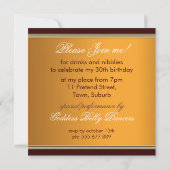 Peacock Goddess Geburtstagsparty Einladungen (Rückseite)