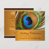 Peacock Goddess Geburtstagsparty Einladungen (Vorne/Hinten)
