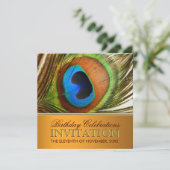 Peacock Goddess Geburtstagsparty Einladungen (Stehend Vorderseite)
