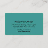 Peacock Gold Glitzer Eleganter Blue Green Modern B Visitenkarte (Rückseite)