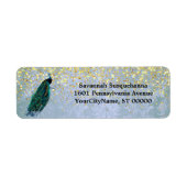 Peacock Gold Glitzern Aquarelladresse (Vorne)
