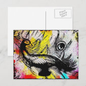Peacock Graffiti Postcard Postkarte (Vorne/Hinten)