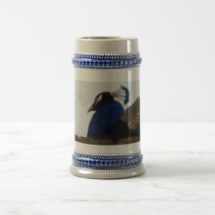 Peacock Gray/Blue 22 oz Stein Bierglas