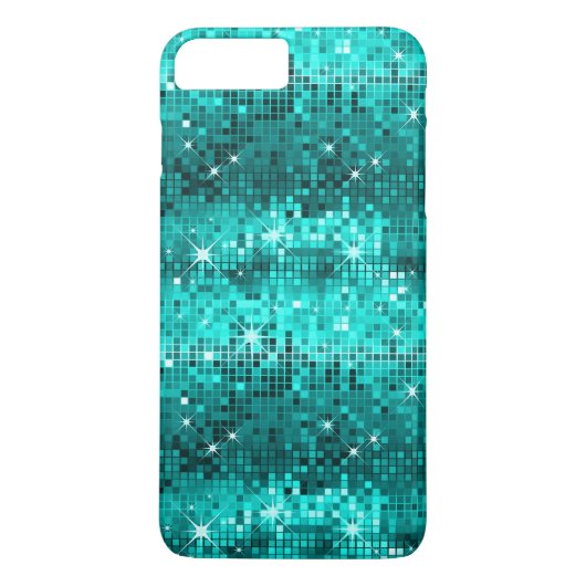 Peacock Green Disco Glitzer Case-Mate iPhone Hülle (Rückseite)