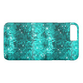 Peacock Green Disco Glitzer Case-Mate iPhone Hülle (Rückseite (Horizontal))