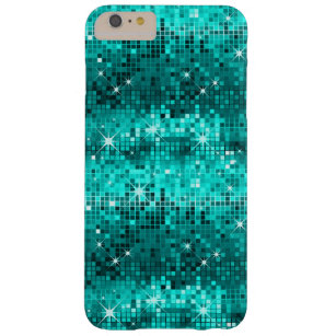 Peacock Green Disco Glitzer Barely There iPhone 6 Plus Hülle