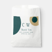 Peacock Green Gold Wedding Danke, dass du Goody ge Geschenktütchen (Vorderseite)
