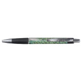 Peacock Green Gray Feathers Pen Kugelschreiber (Rückseite)