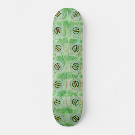 Peacock Green Screenboard Skateboard (Vorderseite)