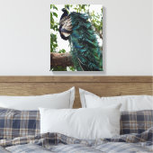Peacock Greeting Leinwanddruck (Insitu (Schlafzimmer))