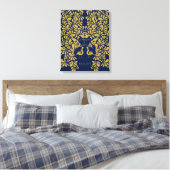 Peacock großartiges Gatsby Hochzeitsgast-Buch Gold Leinwanddruck (Insitu (Schlafzimmer))