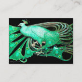 PEACOCK grün schwarz Visitenkarte (Rückseite)