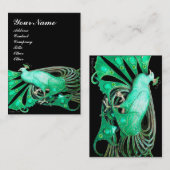 PEACOCK grün schwarz Visitenkarte