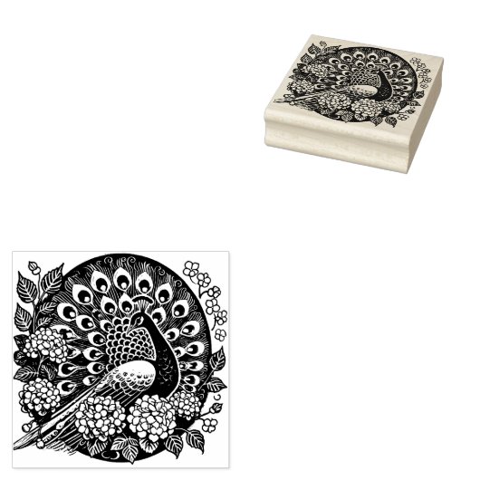 Peacock Gummistempel (Stempel)