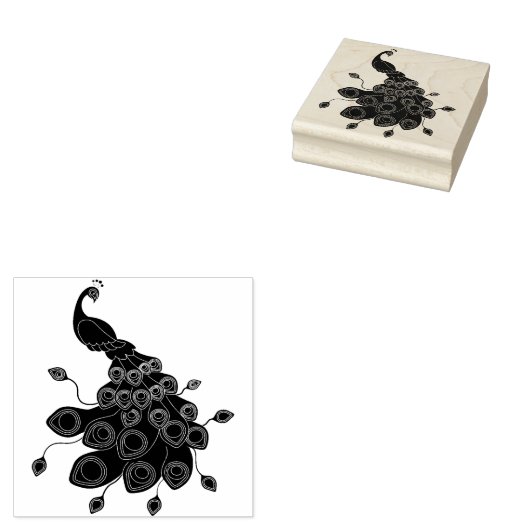 Peacock Gummistempel (Stempel)