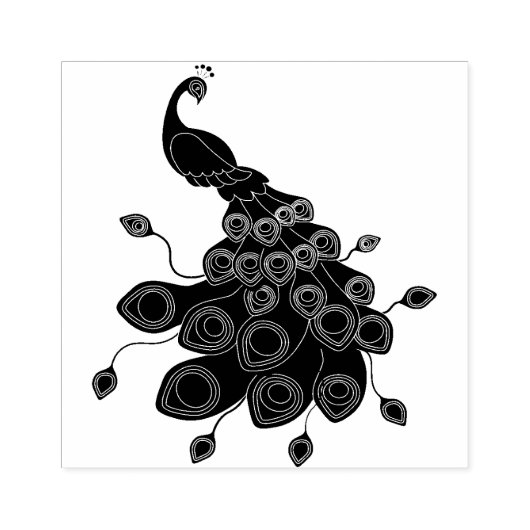 Peacock Gummistempel (Prägung)