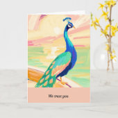 peacock happy birthday karte (Gelbe Blume)