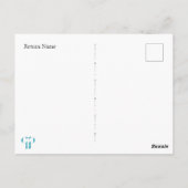 Peacock | Happy Birthday | Minimal Postkarte (Rückseite)