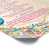 Peacock Hindu Programm für Hochzeitsrituale auf de Poster (Ecke)