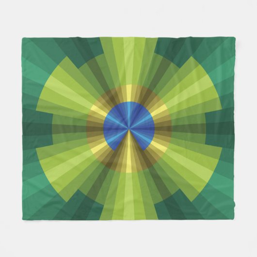 Peacock Illusion Fleece Blanket (Vorderseite (Horizontal))