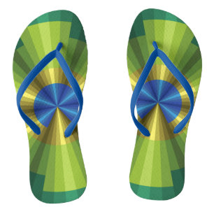 Peacock Illusion Flip Flops Badesandalen